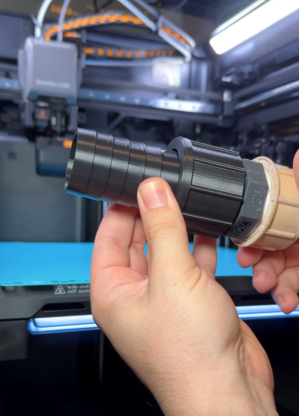 Raccordo su misura stampato in 3D, ricambio funzionale